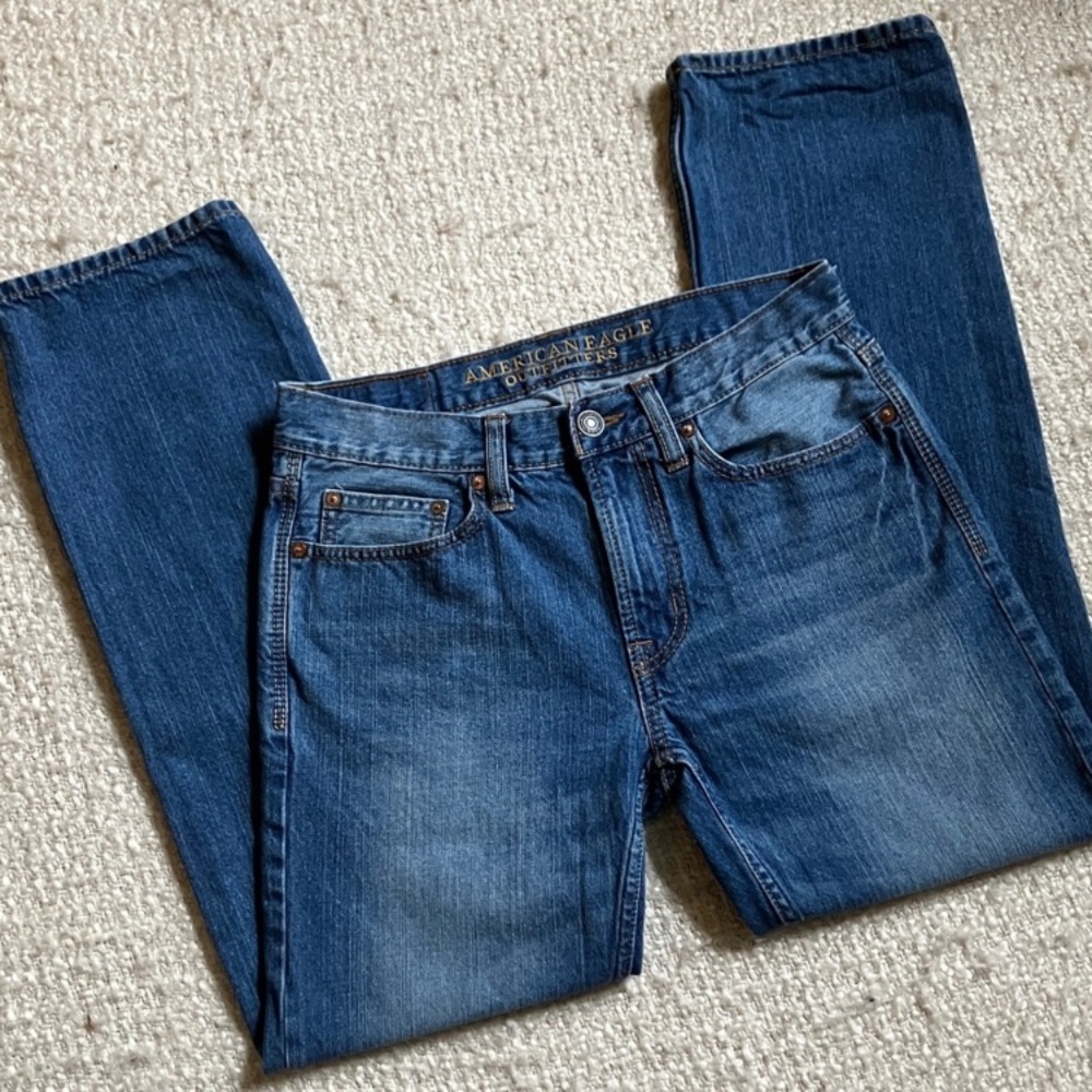 🦅 AMERICAN EAGLE MENS SIZE 29x30 ORIGINAL STRAIGHT LEG JEANS